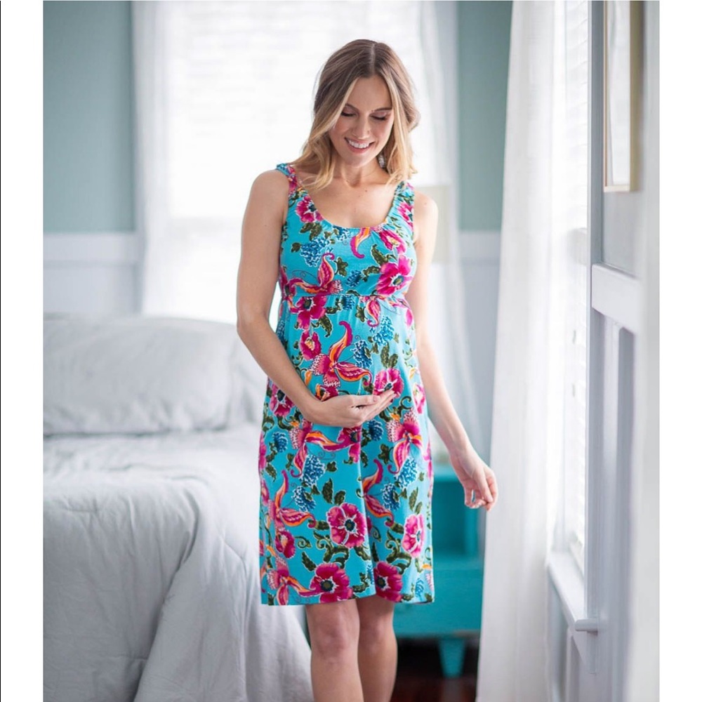 Baby Be Mine Maternity Nursing Nightgown M NWT